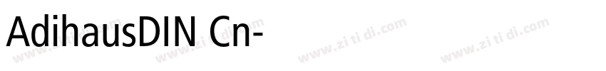 AdihausDIN Cn字体转换